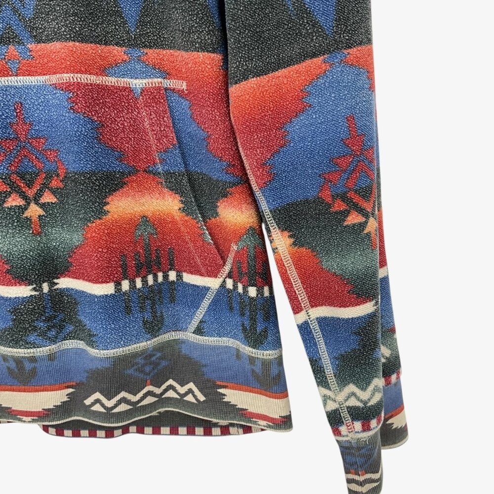Polo Ralph Lauren Beacon Aztec Southwestern Fleece Hoodie Mens Medium Pullover - Picture 3 of 15